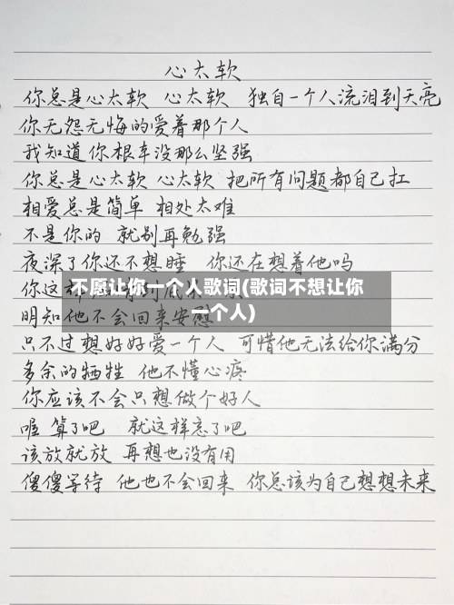 不愿让你一个人歌词(歌词不想让你一个人)