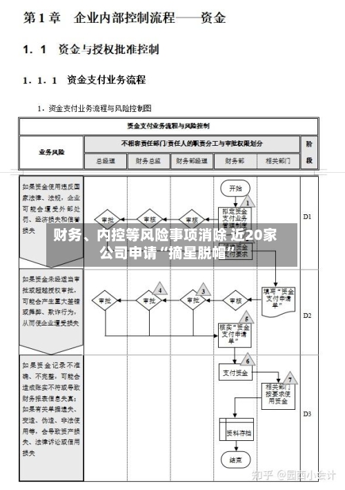 财务	、内控等风险事项消除 近20家公司申请“摘星脱帽”-第1张图片