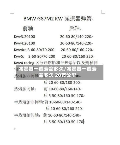 减震器一般寿命多久/减震器一般寿命多久 20万公里-第2张图片