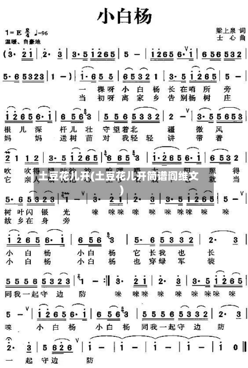 土豆花儿开(土豆花儿开简谱阎维文)-第1张图片