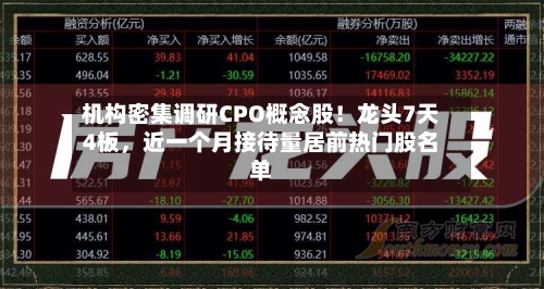 机构密集调研CPO概念股！龙头7天4板，近一个月接待量居前热门股名单-第1张图片