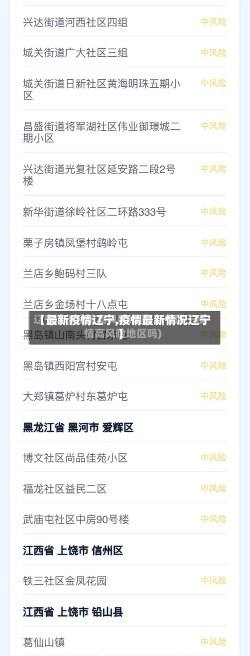 【最新疫情辽宁,疫情最新情况辽宁】-第1张图片