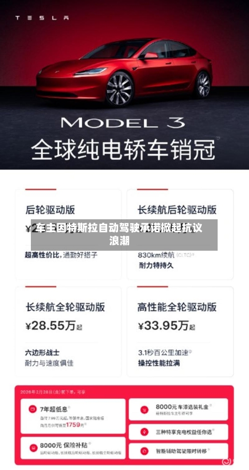 车主因特斯拉自动驾驶承诺掀起抗议浪潮-第2张图片