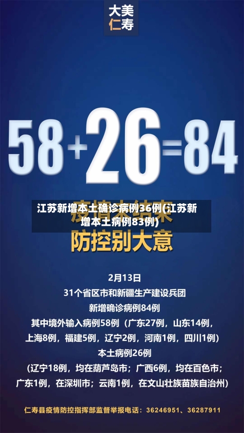 江苏新增本土确诊病例36例(江苏新增本土病例83例)-第1张图片