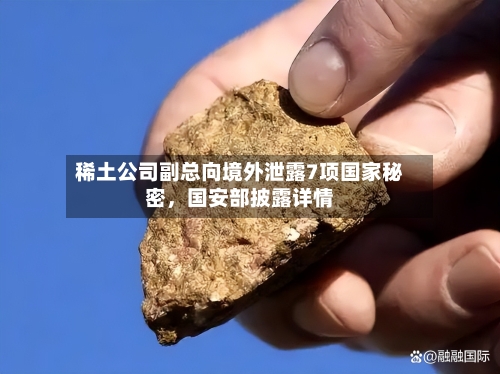 稀土公司副总向境外泄露7项国家秘密	，国安部披露详情-第2张图片