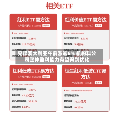 兖煤澳大利亚午前涨逾6% 机构料公司整体盈利能力有望得到优化-第1张图片