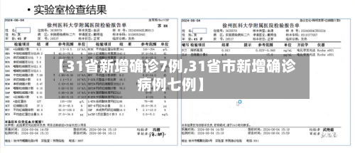 【31省新增确诊7例,31省市新增确诊病例七例】-第1张图片