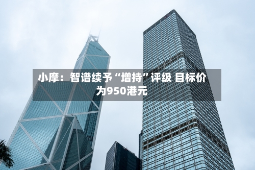 小摩：智谱续予“增持”评级 目标价为950港元-第1张图片