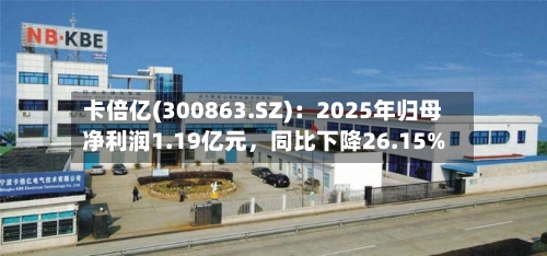 卡倍亿(300863.SZ)：2025年归母净利润1.19亿元	，同比下降26.15%-第1张图片