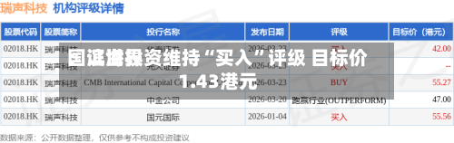 国证世界：滨海投资维持“买入	”评级 目标价1.43港元-第1张图片