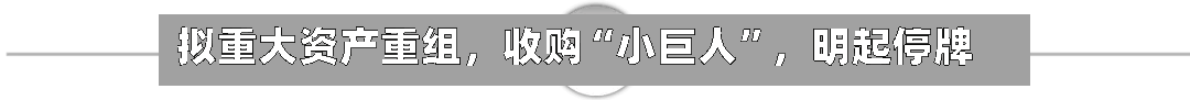 拟重大资产重组，收购“小巨人”，明起停牌-第1张图片