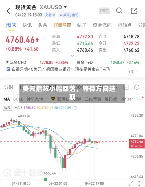 美元指数小幅回落，等待方向选取-第2张图片