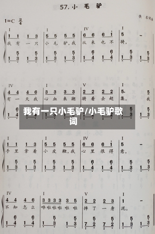 我有一只小毛驴/小毛驴歌词-第2张图片