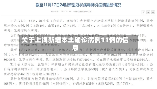 关于上海新增本土确诊病例11例的信息-第1张图片