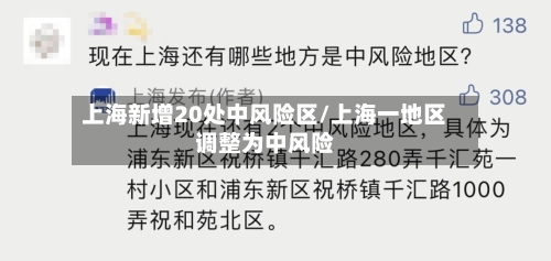 上海新增20处中风险区/上海一地区调整为中风险-第3张图片